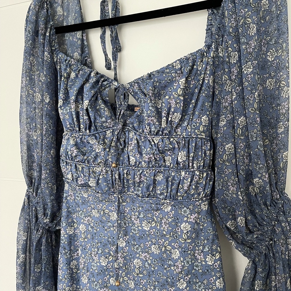 Free People Blue Floral Dress